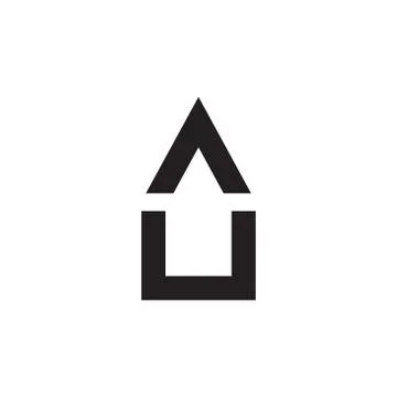 Au initial letter vector logo icon Illustrazione stock