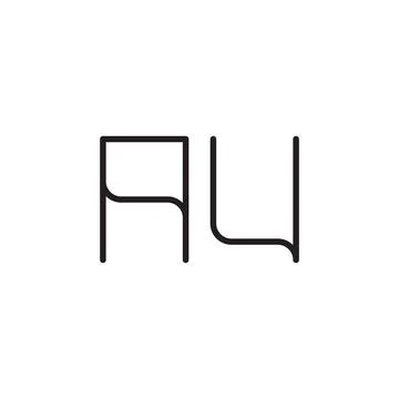 Au initial letter vector logo icon Stock-Illustration