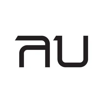 Au initial letter vector logo icon 库存插图
