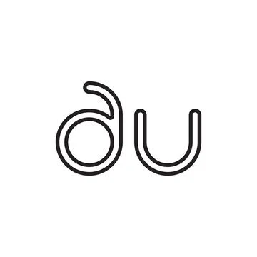 Au initial letter vector logo icon 스톡 일러스트