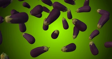 Aubergine falling Stock Footage 82155963