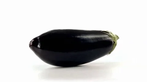 Aubergine side view Stock Footage 98578651
