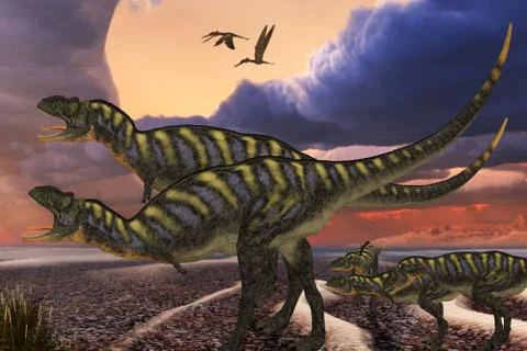 Aucasarus Dinosaurs Stock Illustration