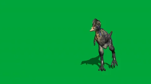 Aucasaurus Charging Forward Attack FS Video stock 32846557