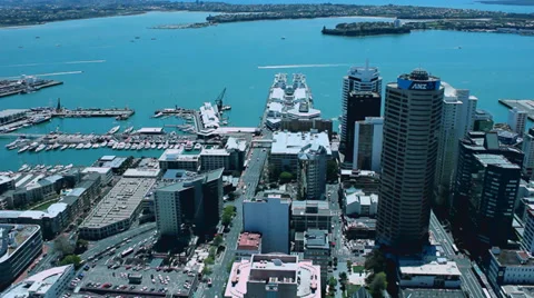 Auckland city from Sky  Tower (1) Stock Footage 35364553