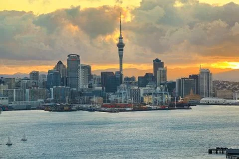 Auckland &amp; Clouds Stock Photos