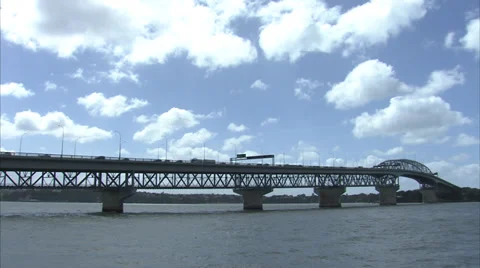 Auckland Harbour Bridge Stock Footage 34504095