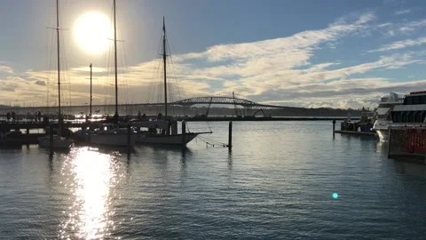 Auckland Harbour Stock Footage 136979997