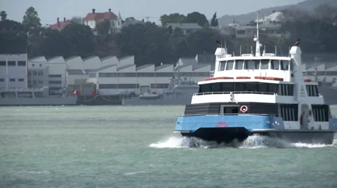 Auckland Passenger Ferry Stock Footage 34503276