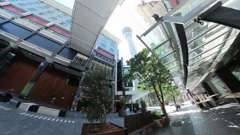 Auckland Sky Tower Stock Footage 224586012