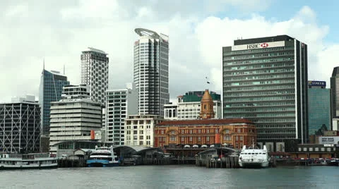 Auckland skyline Stock Footage 25898997