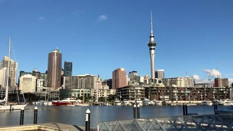 Auckland Skyline Video stock 137743671