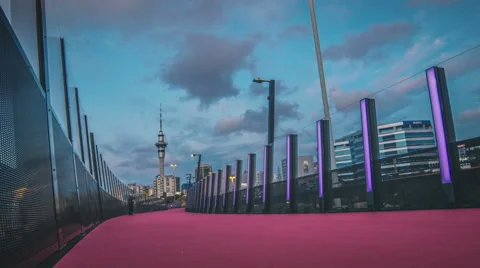 Auckland at sunset Stock Footage 58759654