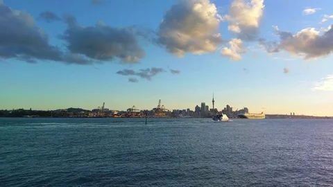 Auckland view from devonport Stock Footage 79873165