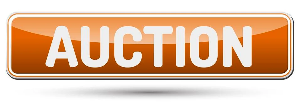 AUCTION - Abstract beautiful button with text. Stock Illustration