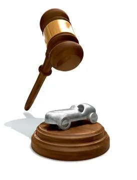 Auction assets under the hammer Stock Illustration