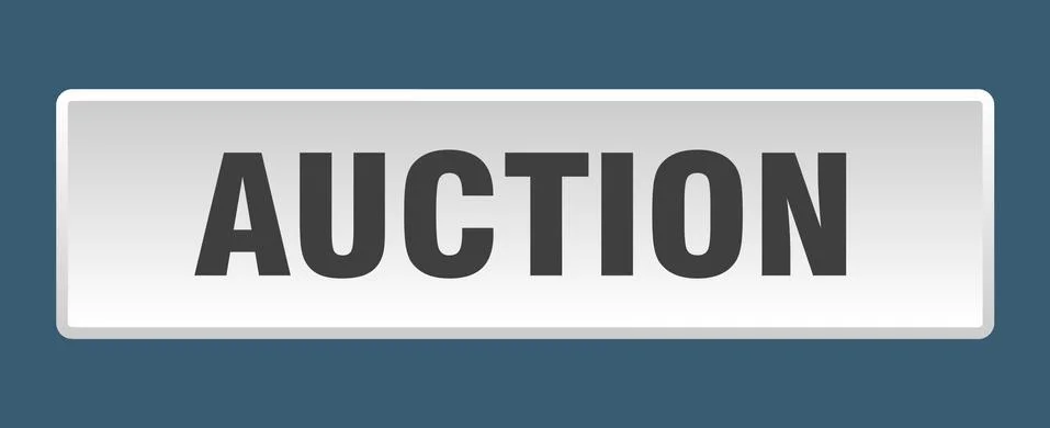 Auction button. auction square white push button Stockillustratie