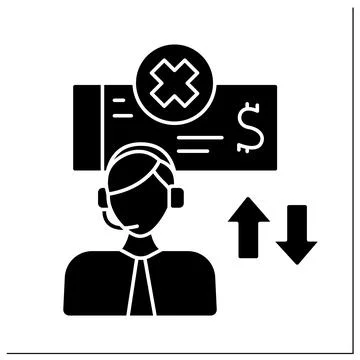 Auction glyph icon Stock Illustration