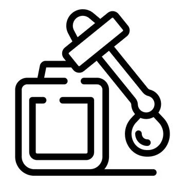 Auction hammer striking down on top of storage box Stock Illustration