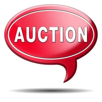 Auction icon Illustrazione stock
