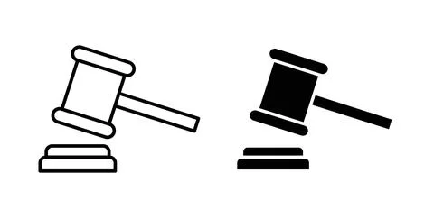 Auction icon Illustration designs pack for Web Stock Illustration