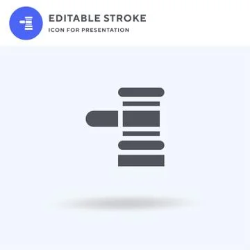 Auction icon vector, filled flat sign, solid pictogram isolated on white, log イラスト素材