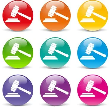 Auction icons Stock Illustration