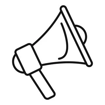 Auction megaphone icon outline vector. Judge process 스톡 일러스트
