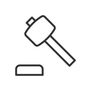 Auction outline icon Stock Illustration