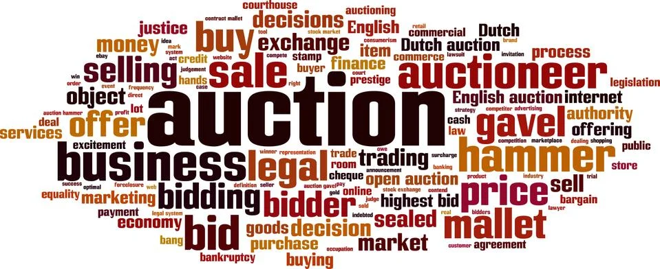 Auction word cloud イラスト素材
