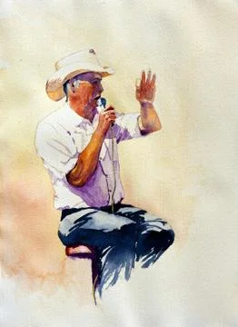 The auctioneer Stock Illustration