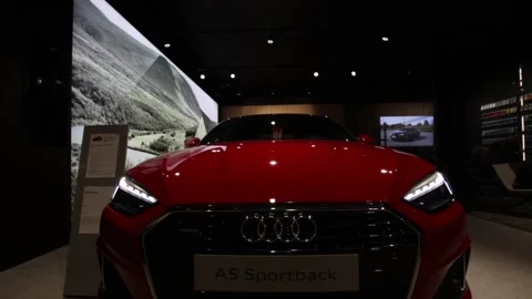 Audi A5 Sportback Front View of The Car Stock Footage 156606055