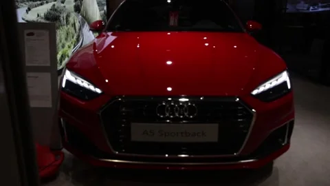 Audi A5 Sportback Front View of The Car Stock Footage 156606074