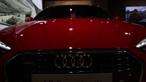 Audi A5 Sportback Front View of The Car Stock Footage 156606474