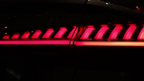 Audi A7 Sportback Back View Rear Lights Stock Footage 156607970