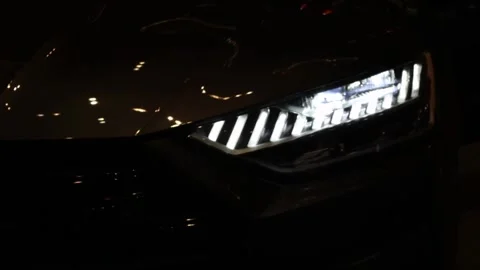 Audi A7 Sportback Front View, Front Lights Stock Footage 156609038