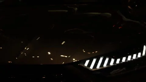 Audi A7 Sportback Front View, Front Lights Stock Footage 156609404