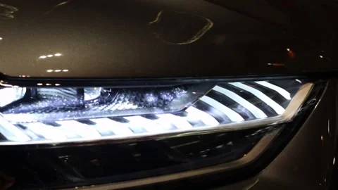 Audi A7 Sportback Front View, Front Lights Stock Footage 156610297