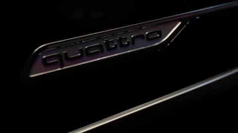 Audi A7 Sportback Quattro Engine Sign Stock Footage 156609814