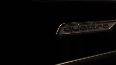 Audi A7 Sportback Quattro Engine Sign Stock Footage 156609839
