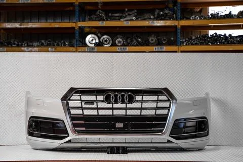 Audi branded front bumper assembly Stock Photos