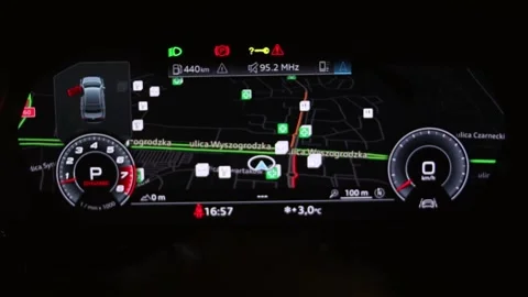 Audi Car Indicators and Controls Stock Footage 156612802