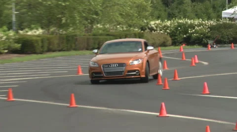 Audi Car on a Test Track Vídeo Stock 54762896