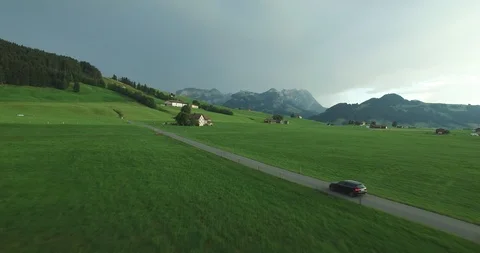 Audi driving with mountain background Video stock 95717178