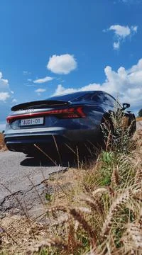 Audi e-tron GT roadside Stock Photos