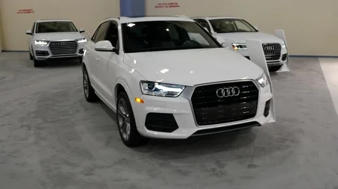 Audi Q3 crossover on display during the Miami International Auto Show Stock Footage 68720773