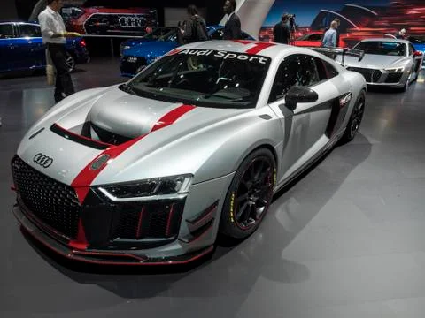 Audi R8 LMS race car at the New York International Auto Show 2017 Stock Photos