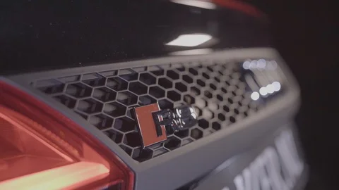 Audi R8 Logo with and without Smoke Stock Footage 86972582