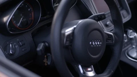 AUDI R8 STEERINGWHEEL 스톡 동영상 99459745