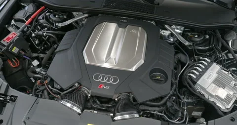 Audi RS engine Stock Footage